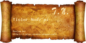 Tisler Noémi névjegykártya